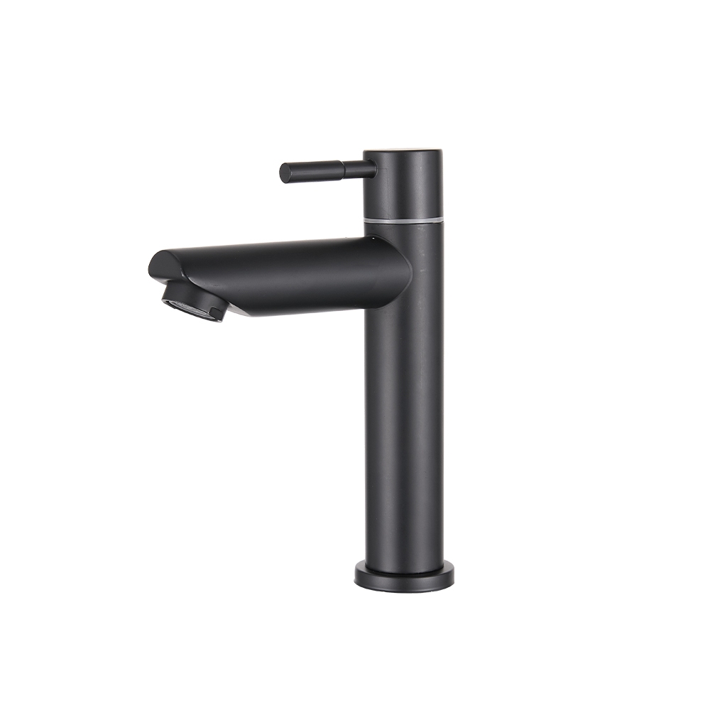 Heemli Torneira para Lavatório Aço Inox Preto Monocomando Água Fria Arejador Economizador ...