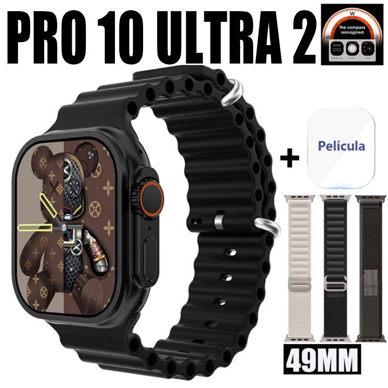 PRO 10 Ultra 2 Smartwatch 1 : 1 Tela Original Série 9 2.2 Polegadas Bluetooth À Prova D'água 49mmNFC