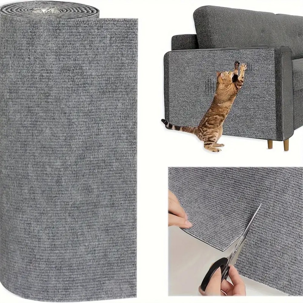 Arranhador Adesivo para Gato Protetor para Sofá e Cama Box - Carpete Premium 40x100cm e 40x200cm