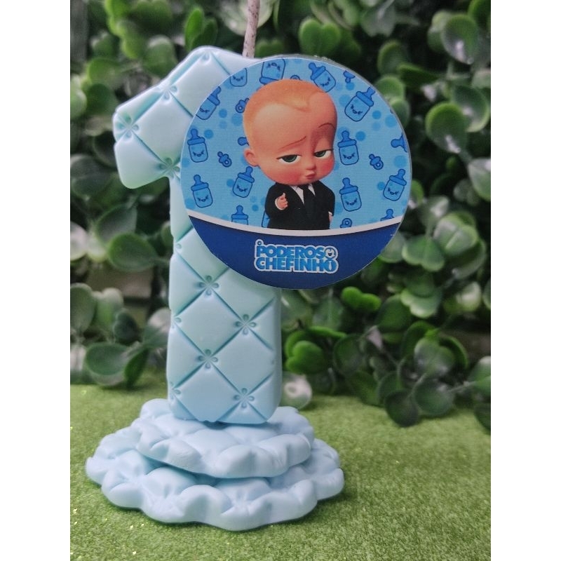 vela de aniversário personalizada, tema poderoso chefinho, biscuit, topo de bolo, decoração de festa 1 ao 9