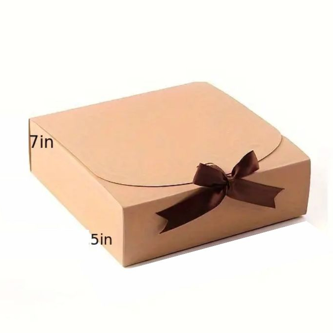 caixa para presente padrinho de casamento e lembrancinhas kraft Tamanho 19x18x5 Cm - 5 unidades