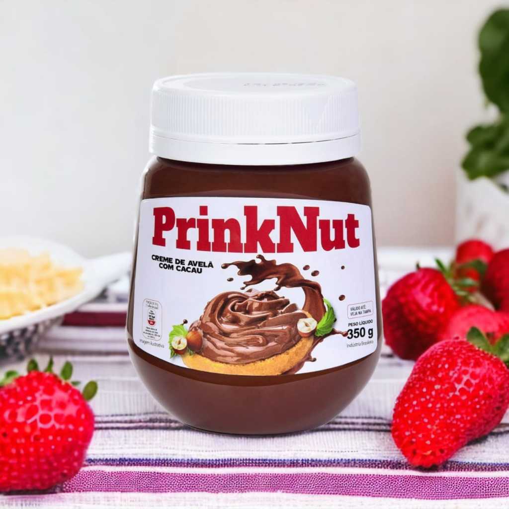 Delicioso Creme De Avelã Com Cacau Prinknut Pote De 350g Cremoso em Oferta na Shopee