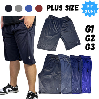Kit 3 Bermuda Plus Size Dry Fit Refletiva para Academia em Oferta na Shopee