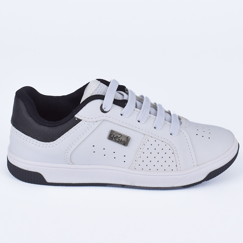 Tênis Infantil K360 Casual Conforto Branco Leve Atemporal Elegante Moderno Antiderrapante em Oferta na Shopee
