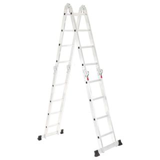 Escada Articulada de Alumínio 4x4 Multifuncional 16 Degraus e Altura de 4,24 Metros em Oferta na Shopee