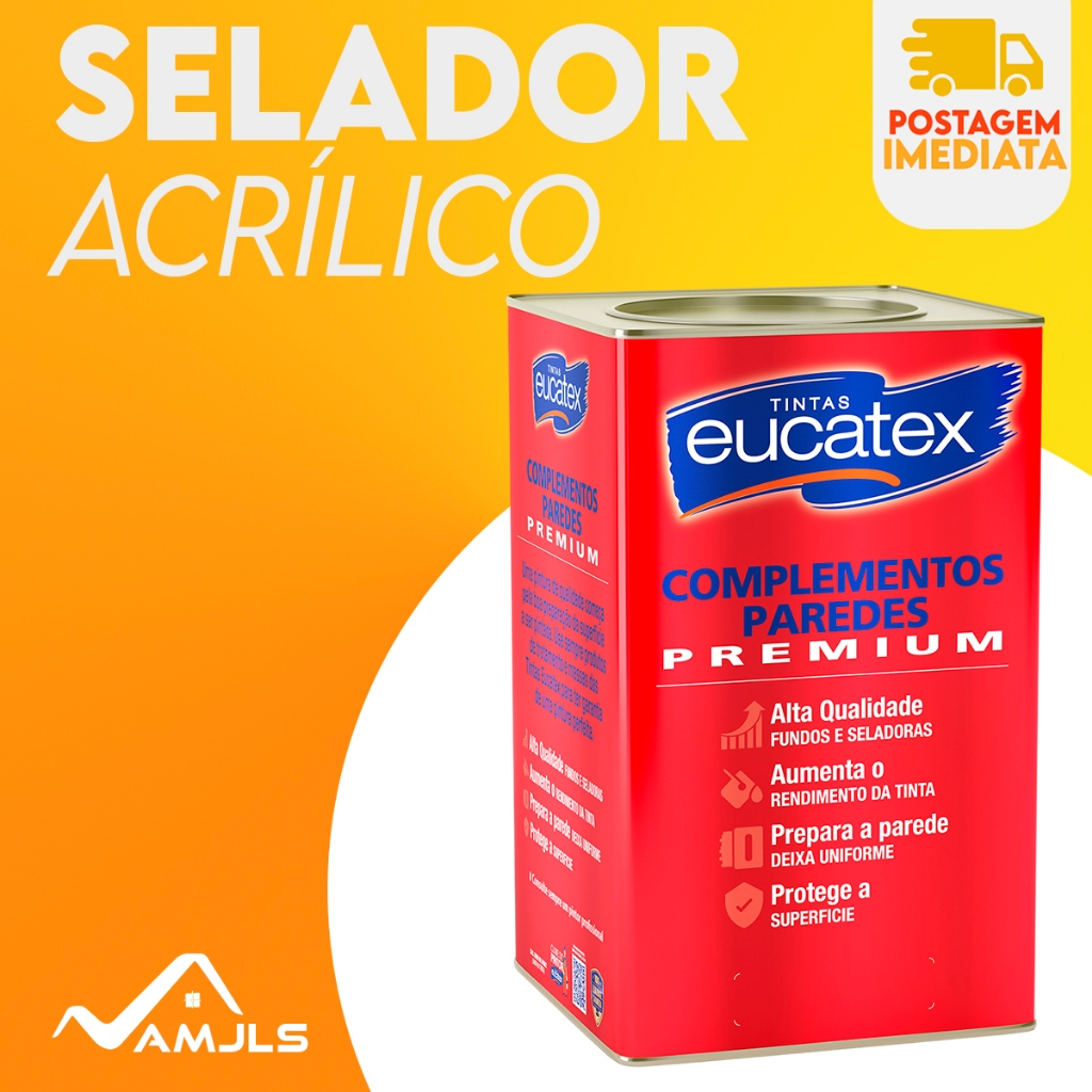 Selador Acrílico 16 Litros Branco Acabamento Fosco Eucatex em Oferta na Shopee