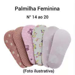 Palmilha Estampada com Lado - N° 14 ao 20 - Kit com 5 pares