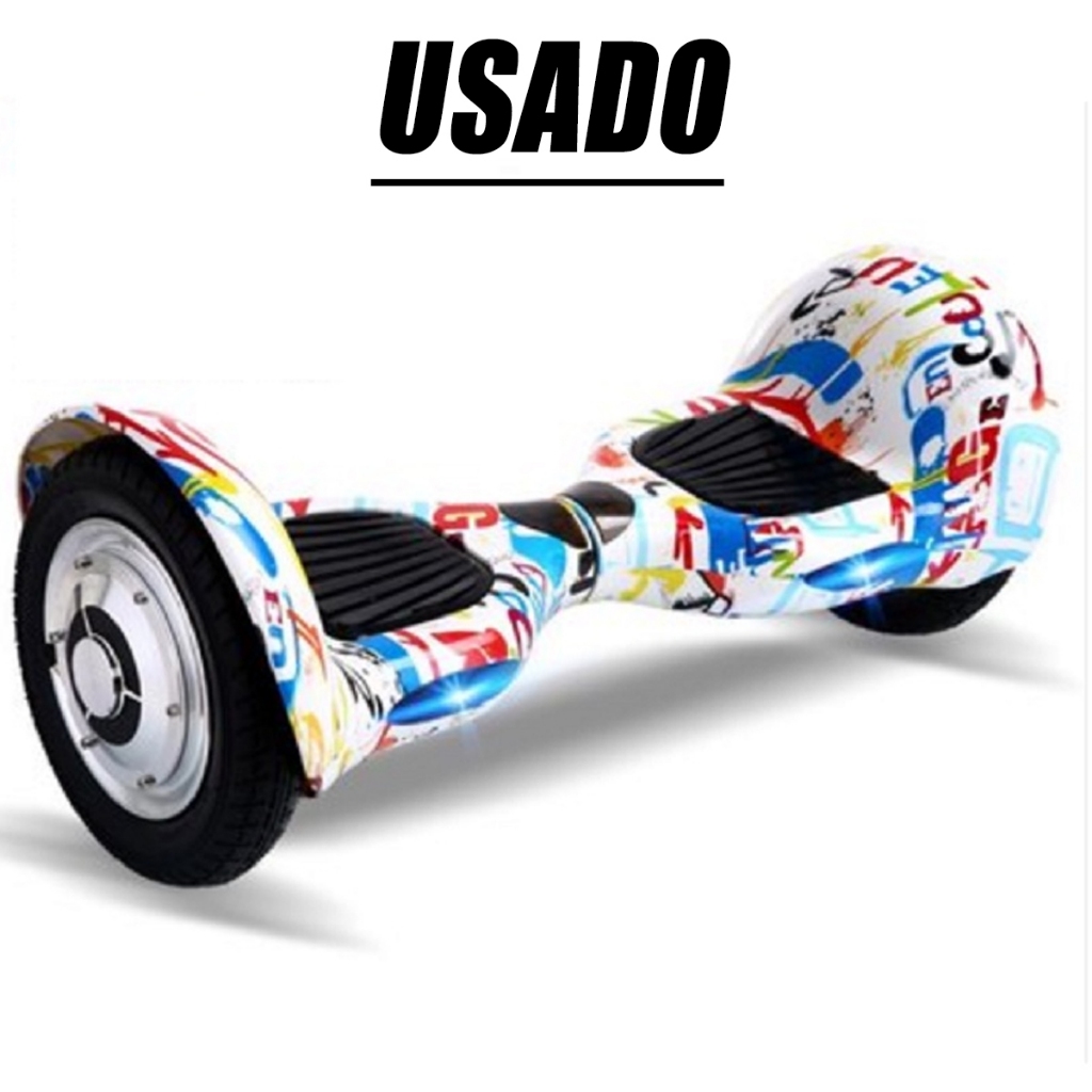 Usado 10 Polegadas Led Hoverboard Skate Electrico Infantil Com Bluetooth Overboard Hover Board