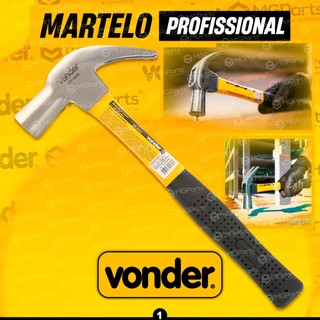 Martelo Unha Vonder Profissional Cabo de Fibra de Vidro 29/25/20mm Reforçado Original Marreta