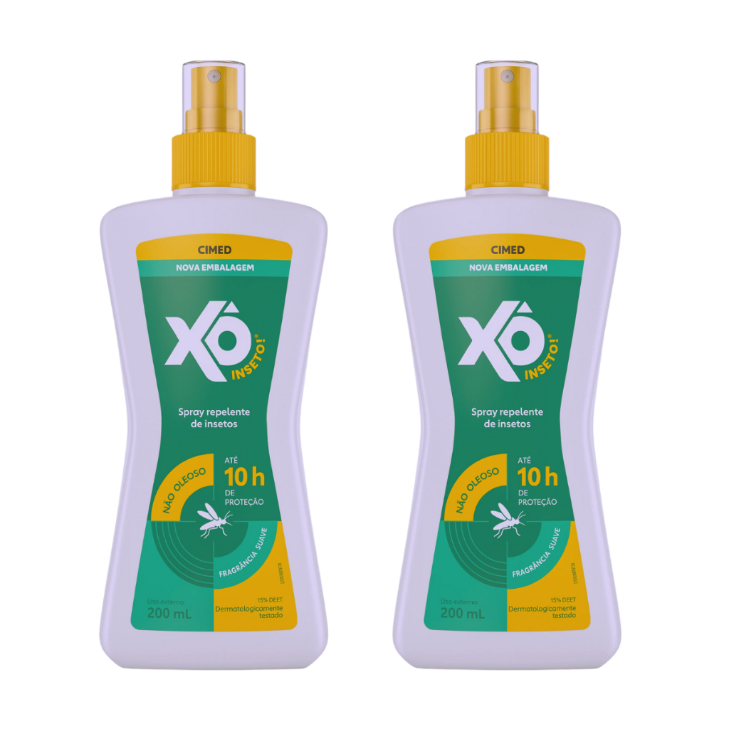 Kit 02 Un Xô Inseto Spray Repelente e até 10H de Proteção Contra Doenças de Mosquitos - CIMED