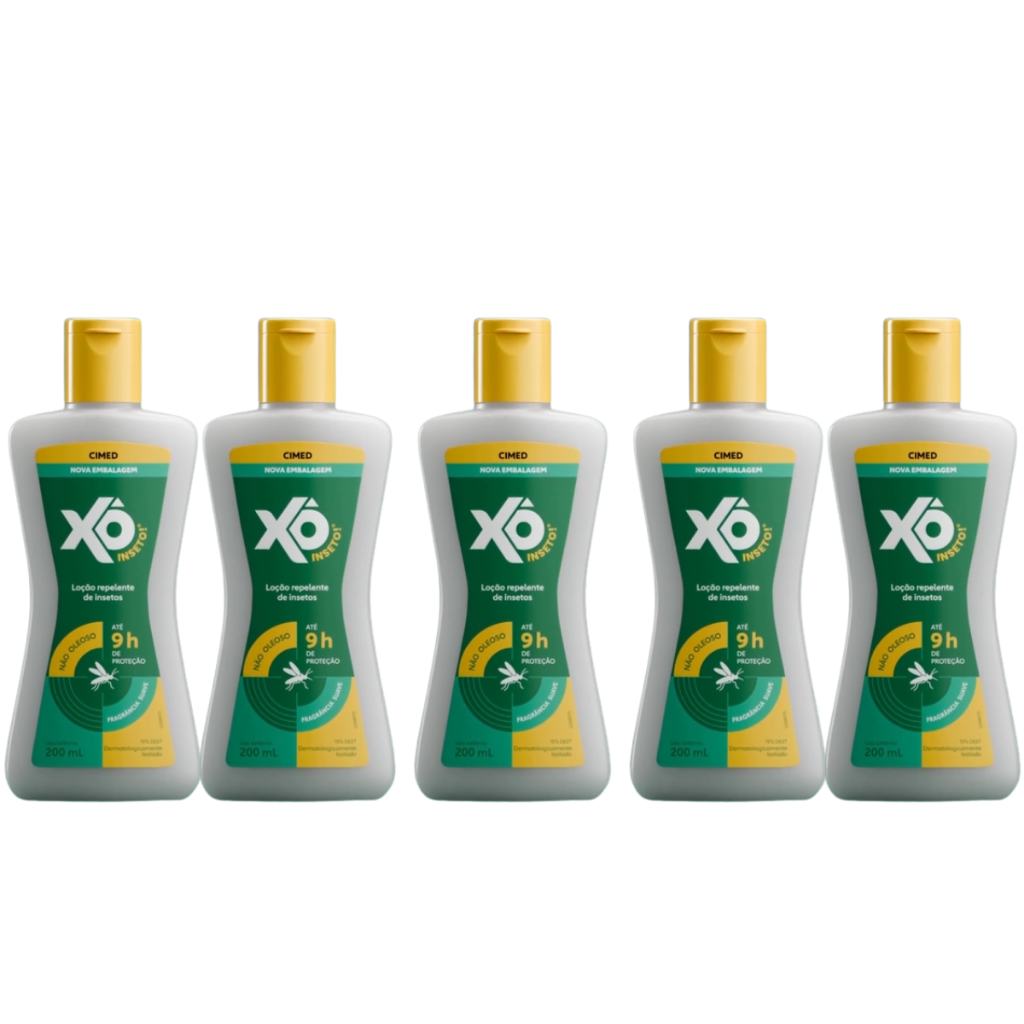 Kit 05 un Xô Inseto Loção Repelente 9H Proteção Contra Mosquitos - CIMED