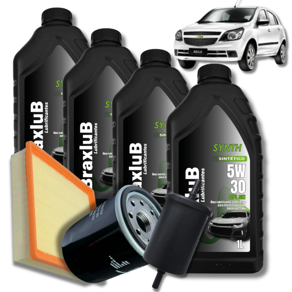 KIT TROCA DE ÓLEO 5W30 + FILTROS AGILE, CORSA , TIGRA