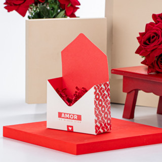 Caixa Para Presente Modelo Mini Envelope Dia dos Namorados - Amor Da Minha Vida (05 unidades) em Oferta na Shopee