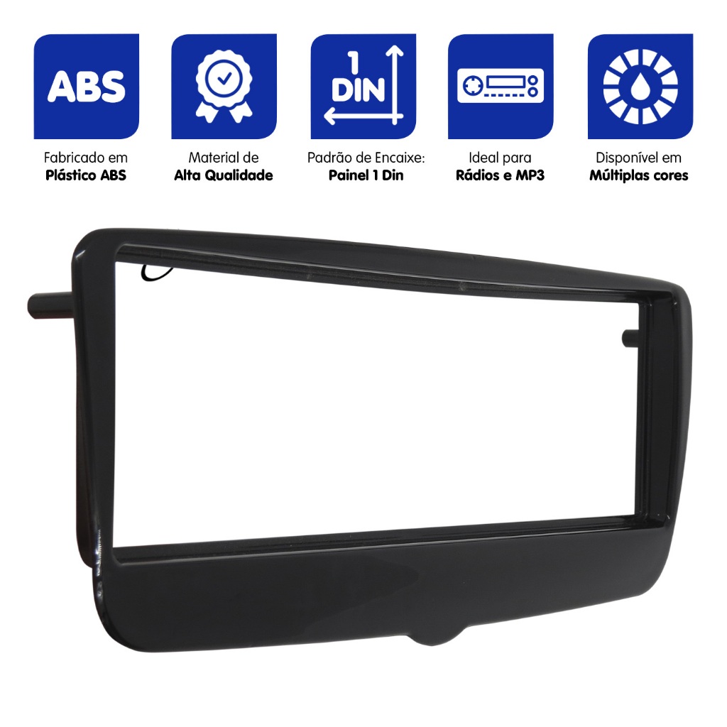 Moldura De Painel 1 Din Fiat Grand Siena 2013 à 2022