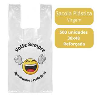Sacola Plástica 38x48 Sacola Virgem Volte Sempre - Reforçada em Oferta na Shopee