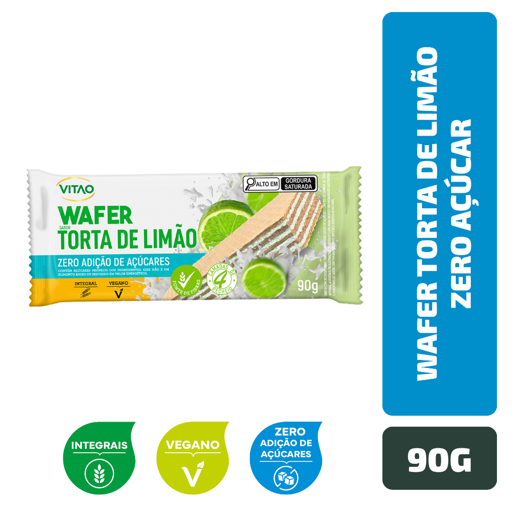 Wafer Torta De Limão Zero Açúcar Vitao 90 g
