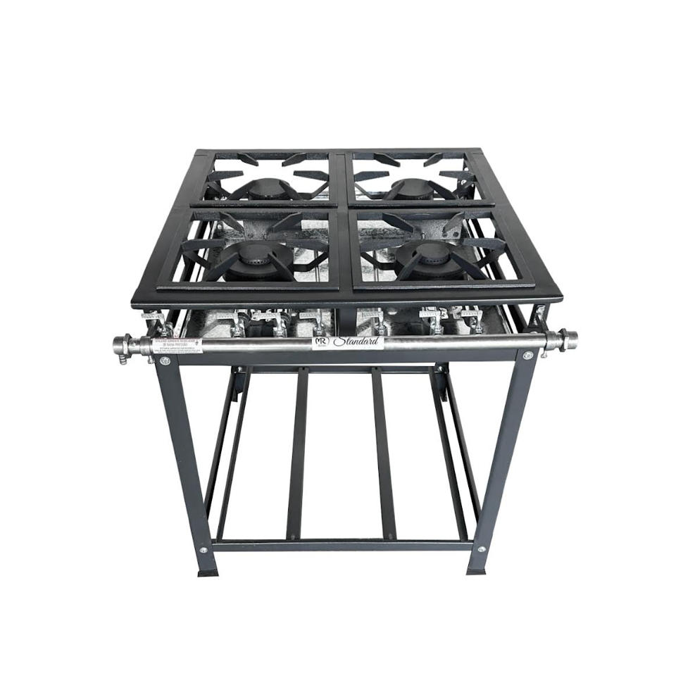 Fogão 4 Bocas 2 Duplas Baixa Pressão Standard Mr Fogões Ferro Fundido
