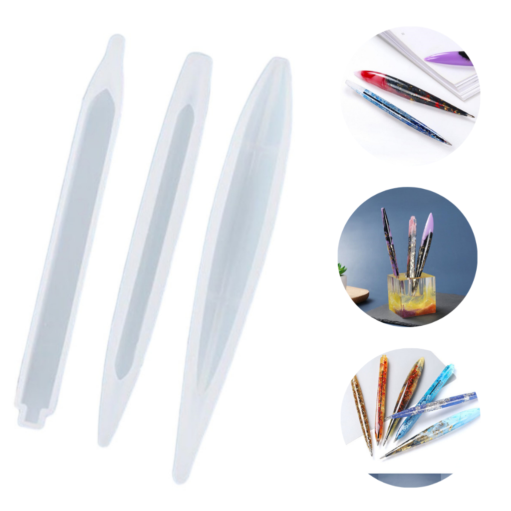 Kit 3 Peças Forma Molde Silicone Caneta Resina Novidade 3 Pecas Diferentes em Oferta na Shopee