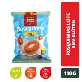 Rosquinhas Leite Sem Glúten 110 g em Oferta na Shopee