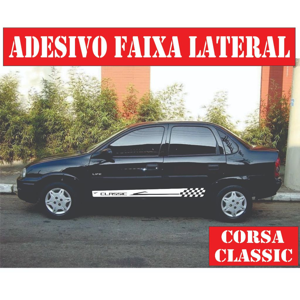 Adesivos Corsa Faixa Lateral Sedan ou Hatch em Oferta na Shopee