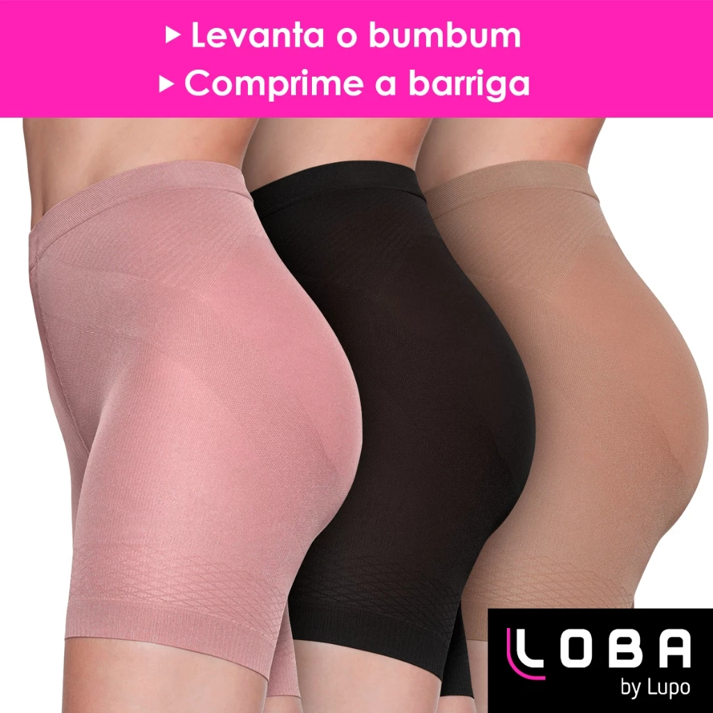 Cinta Modeladora Lupo Short Feminino Adulto Up Line Bermuda Loba Todas as Cores P ao GG