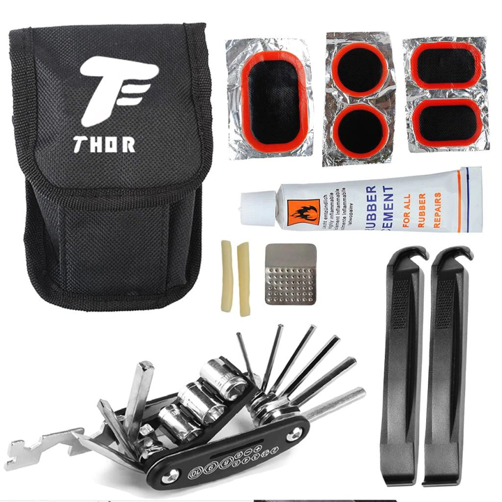 Estojo Bicicletas Remendo Bike + Kit 2 Fita Protetora Anti Furo Pneu Bike Aro 29 e 26