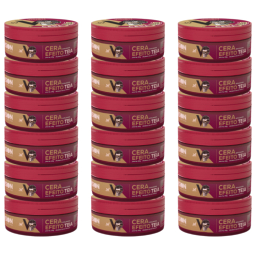 Kit 18 Cera Pomada Modeladora Teia Vision Barber Shop 130g Barba Cabelo Bigode - Teia