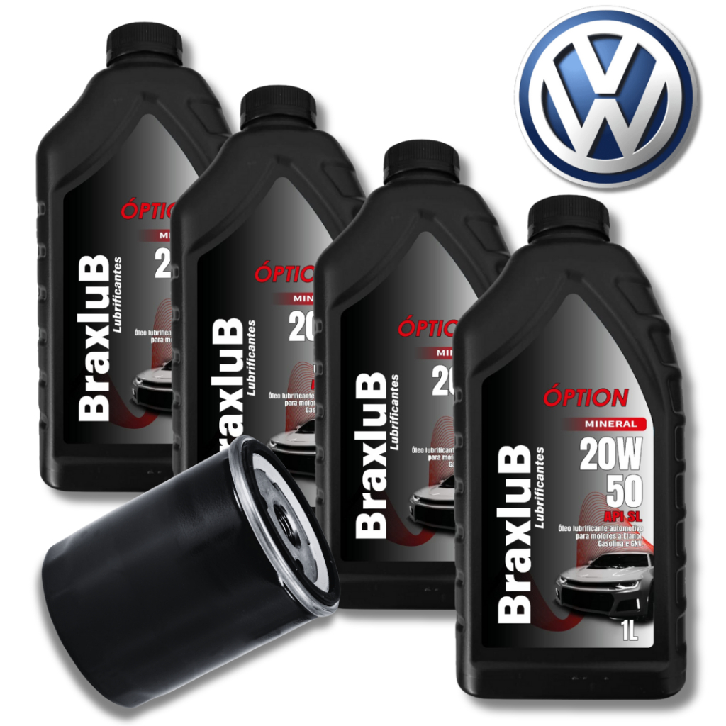 KIT TROCA DE ÓLEO 20W50 + FILTRO MOTOR AP VW.