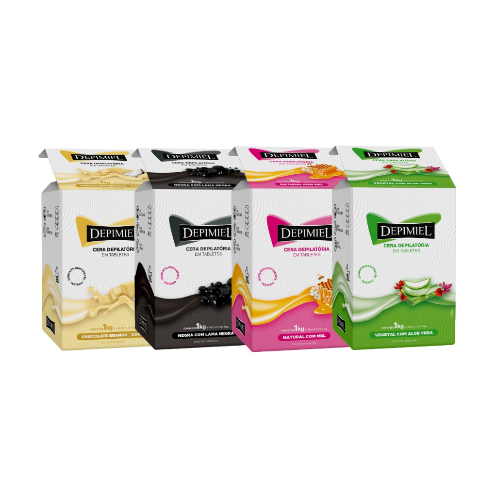 Cera Depilatória Tablete Diversas Fragâncias Depimiel em Oferta na Shopee