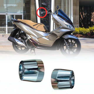 Par De Peso Pezinho De Guidao De Moto Pcx 150 Cromado + Bucha