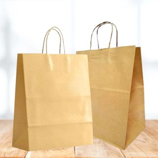 Sacola Papel Kraft Delivery Mg 28x27x20 20un C/ Alça Torcida em Oferta na Shopee