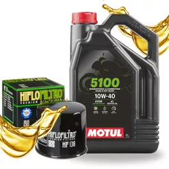Troca de Óleo para Suzuki Bandit / Gsx / Vstrom / Hayabusa Motul 10w40 + Filtro Hiflo