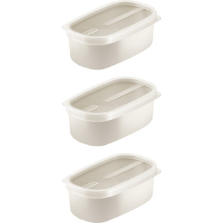 Kit 3 Potes Tramontina MixColor em Polipropileno Cor Algodão com Tampa Transparente 650 ml 25461030 em Oferta na Shopee