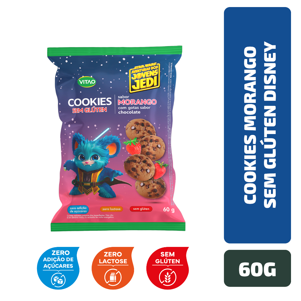 Cookies Morango Sem Glúten Disney 60 g