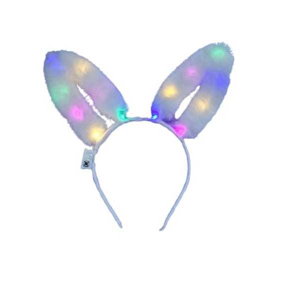 Tiara COELHO com LED colorido pelucia pisca colorido