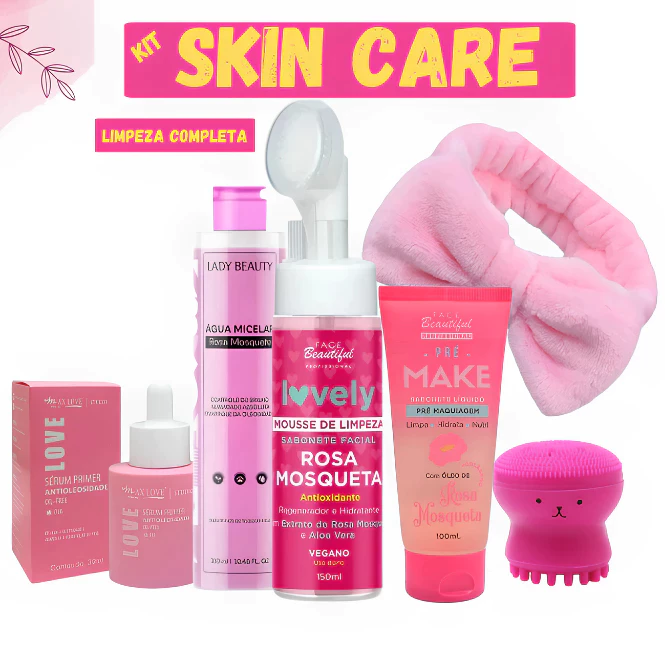 Kit Skin Care Rosa Mosqueta Completo Limpeza de Pele Profunda — imagem 1