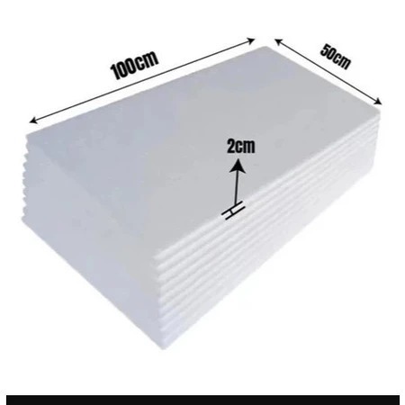 Kit 10 Placas de Isopor Eps Antichamas Isolamento Termico 1000x500x30mm