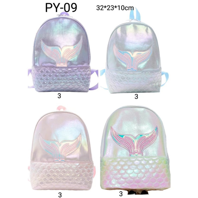 Meninas Casual Bling Mermaid Mochila Adolescente Brilhante Multiuso Impresso Bolsa Escolar em Oferta na Shopee