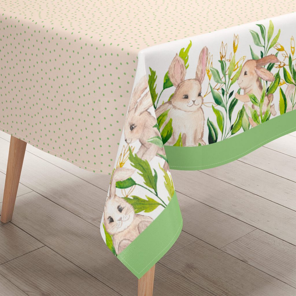 PÁSCOA: TOALHA PARA MESA 6 LUGARES RETANGULAR EM OXFORD 190 X 135 CM 09