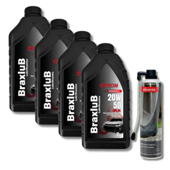 KIT 4 LITROS OLEO MINERAL 20W50 + REPARA PNEU ETANIZ