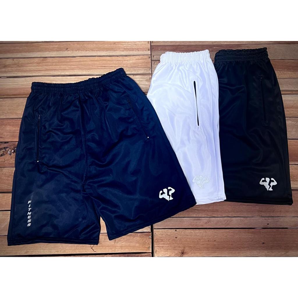 Kit Refletivel Logo Fitness 3 Bermuda Shorts Dri Fit Futebol Academia Colorido Com Bolso Lateral