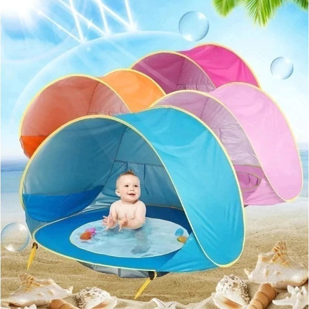 682 - Barraca De Praia De Brinquedos Para Bebês Com Piscina Portátil em Oferta na Shopee