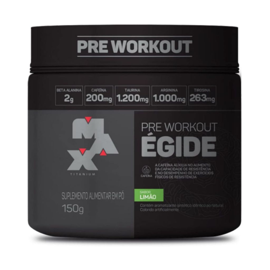 Pré Treino Max Titanium Égide Sabor Limão Pote Com 150g - Health