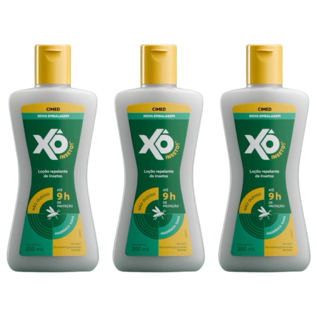 Kit 03 un Xô Inseto Loção Repelente 9H Proteção Contra Mosquitos - CIMED