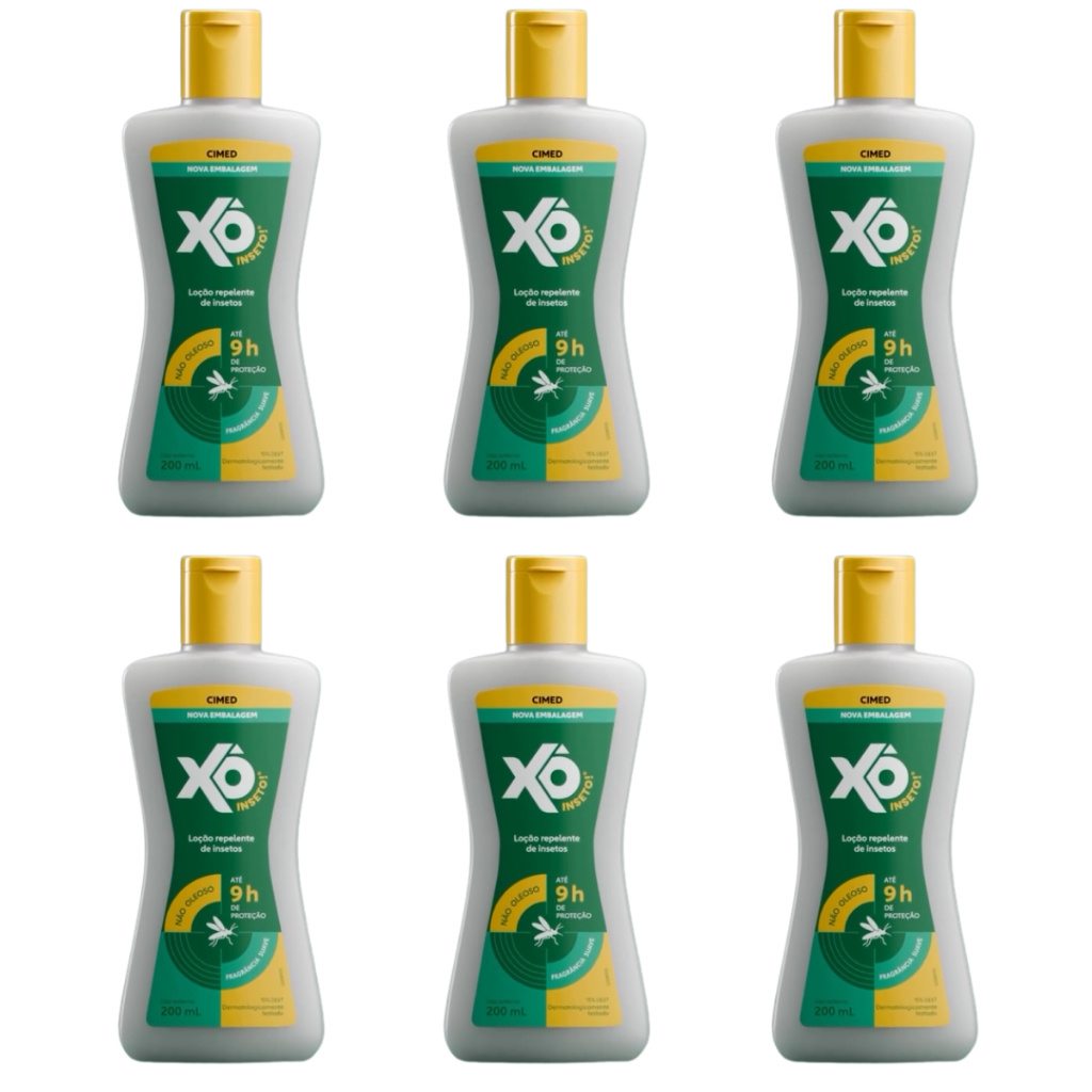 Kit 06 Xô Inseto Creme Repelente 9H Proteção Contra Mosquitos - CIMED