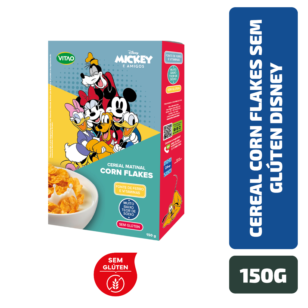 Cereal Corn Flakes Sem Glúten Disney 150G - Food & Beverages
