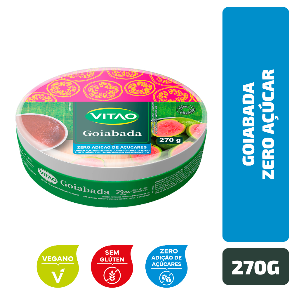 Goiabada Zero Açúcar Vitao 270G - Food & Beverages