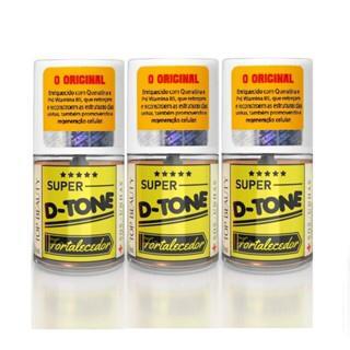Top Beauty Kit Fortalecedor 3 Bases de Unha Unha Super D-Tone 7ml