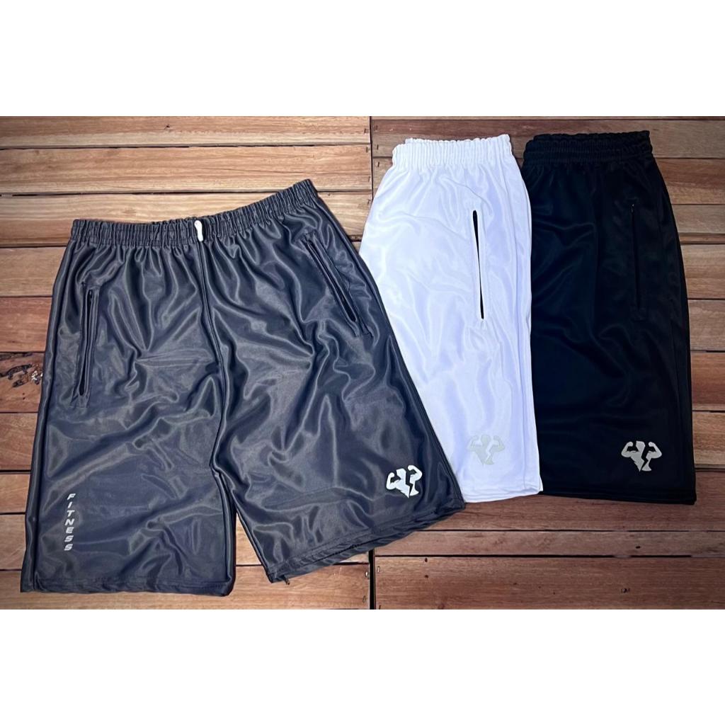 Kit Com 3 Bermuda Shorts Refletiveis Dri Fit Futebol Academia Colorido Com Bolso Lateral