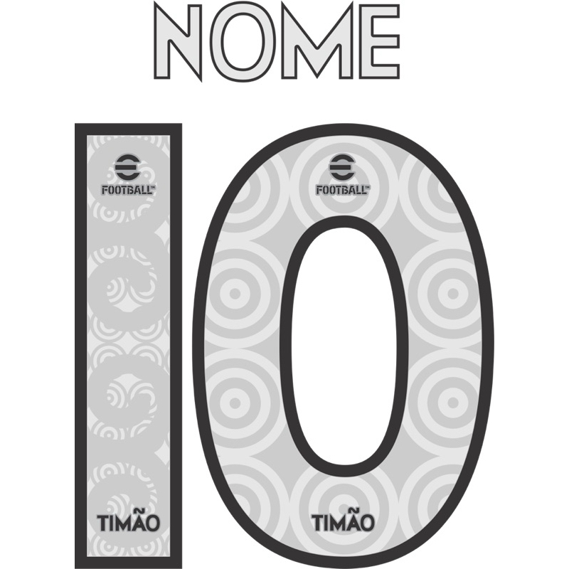 Personalização Corinthians toda cinza nome número letras para camisa em Oferta na Shopee